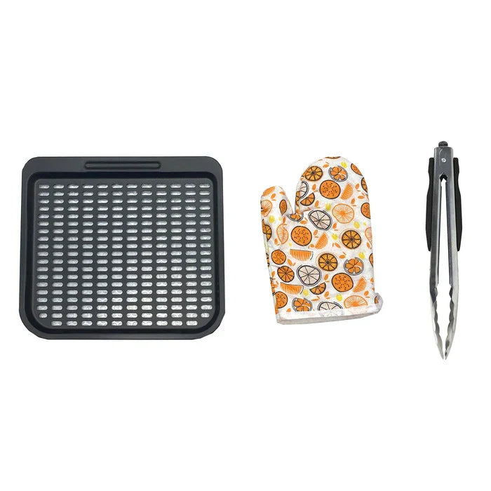 Freidora sin Aceite nарро Digital EXTRA GRANDE 10L 1350W Multifunción + Manopla y Pinza DE REGALO