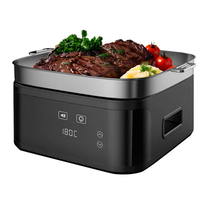 Freidora nарро Sin Aceite Digital 2 en 1 Converble en Parrilla Griil 1650W Cacacidad 8L