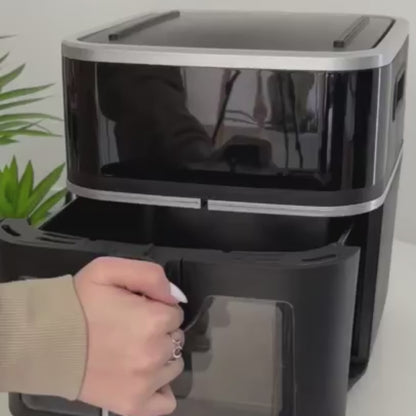 Freidora nарро Sin Aceite Digital 2 en 1 Converble en Parrilla Griil 1650W Cacacidad 8L